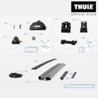 Thule WingBar Evo with Rapid System (For car with Normal Roof, Fixed Point & Flush Rail)