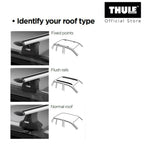 Thule WingBar Evo with Rapid System (For car with Normal Roof, Fixed Point & Flush Rail)